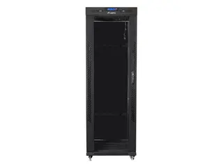 Lanberg Szafa instalacyjna rack stojąca 19 37u 600x800 czarna, drzwi szklane lcd (Flat pack)
