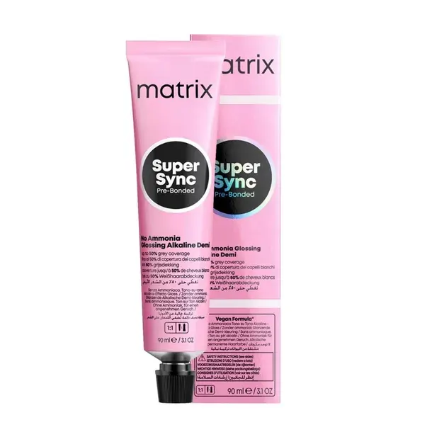 Matrix Super Sync Pre-Bonded 10MM farba toner do włosów 90ml