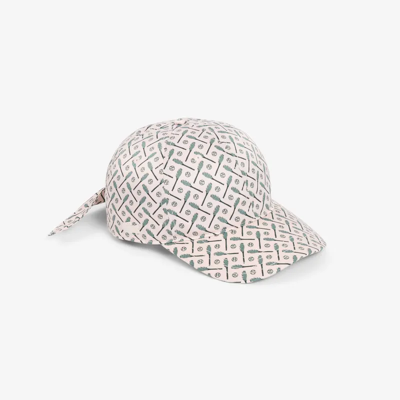 Lacoste Satynowa Czapka Z Akcentem Krawatowym Różowa